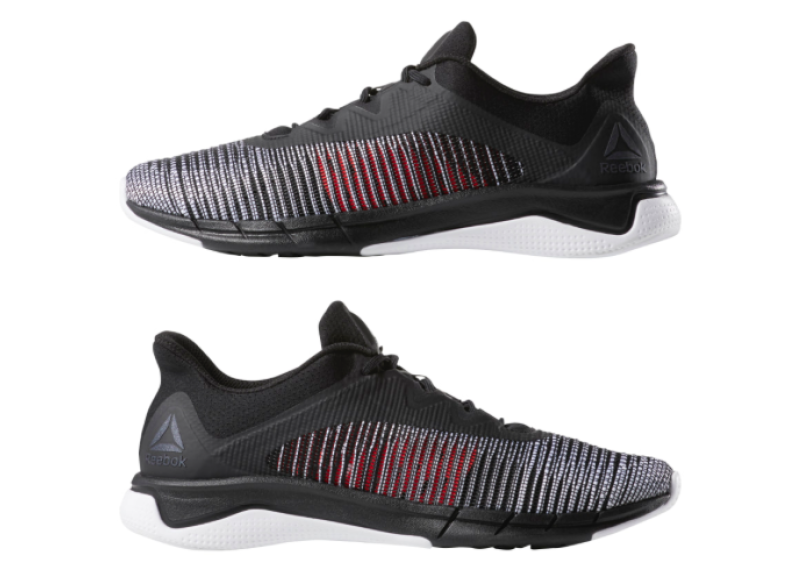 Reebok Men's Fast Tempo Flexweave® Shoes Black Neon Red